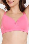 Zivame Padded Non Wired 3/4th Coverage T-Shirt Bra - Pink Lemonade — thumbnail 4